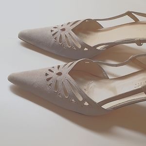 LK Bennet sling back shoes.